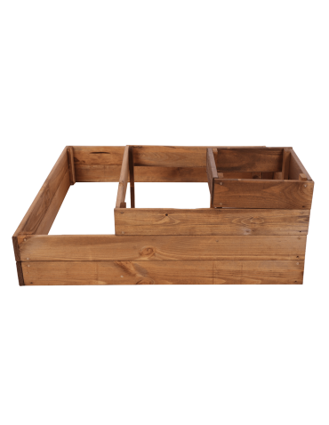Uprawowe skrzynie ogrodowe- Warzywniaki- skrzynia do uprawy - Drewniana narożna grządka podwyższona kaskadowa inspekt 36x90x90 GRATIS EKO - product 4