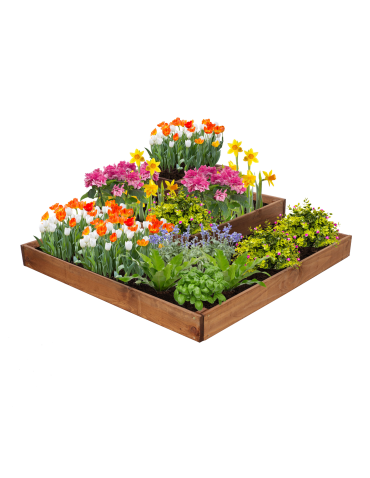 Drewniana skrzynia kaskadowa na warzywa ziołownik  27x90x90 GRATISY ECO - product 2