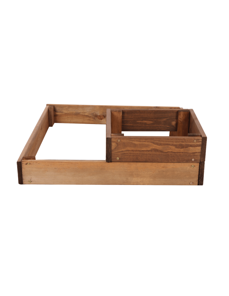 Uprawowe skrzynie ogrodowe- Warzywniaki- skrzynia do uprawy - Drewniana skrzynia narożna na warzywa piętrowa inspekt 18x60x60 GRATISY EKO - product b2b.wamar.biz 4