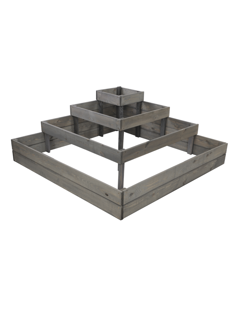 Uprawowe skrzynie ogrodowe- Warzywniaki- skrzynia do uprawy - Donica piętrowa drewniana na warzywa warzywniak inspekt  45x120x120 GRATISY - product b2b.wamar.biz 3