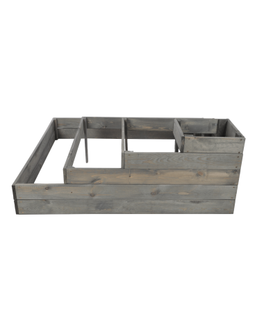 Uprawowe skrzynie ogrodowe- Warzywniaki- skrzynia do uprawy - Donica piętrowa drewniana na warzywa warzywniak inspekt  45x120x120 GRATISY - product 4