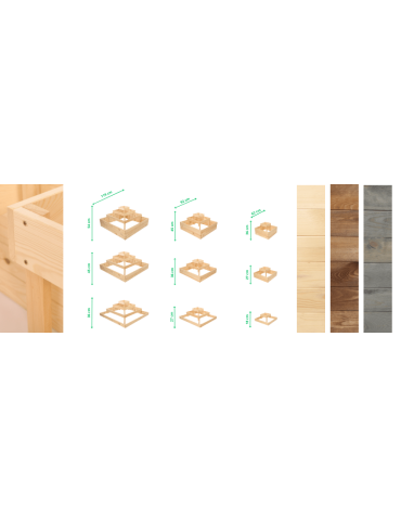 Uprawowe skrzynie ogrodowe- Warzywniaki- skrzynia do uprawy - Pietrowa skrzynia na warzywa donica drewniana zielnik 45x90x90 GRATISY EKO - product 8