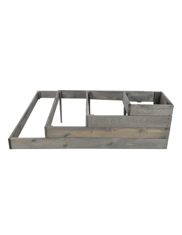 Uprawowe skrzynie ogrodowe- Warzywniaki- skrzynia do uprawy - Grządka narożna drewniana piętrowa warzywniak donica 36x120x120 GRATISY EKO - product 3