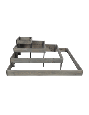 Uprawowe skrzynie ogrodowe- Warzywniaki- skrzynia do uprawy - Grządka narożna drewniana piętrowa warzywniak donica 36x120x120 GRATISY EKO - product 4