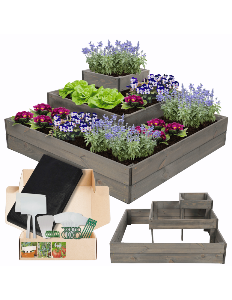 Uprawowe skrzynie ogrodowe- Warzywniaki- skrzynia do uprawy - Grządka piętrowa na warzywa drewniana warzywniak inspekt 36x90x90 GRATISY - produkt b2b.wamar.biz 1