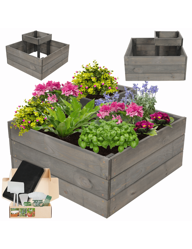 Uprawowe skrzynie ogrodowe- Warzywniaki- skrzynia do uprawy - Donica drewniana narożna na warzywa zioła inspekt 36x60x60 GRATISY EKO - product b2b.wamar.biz 1