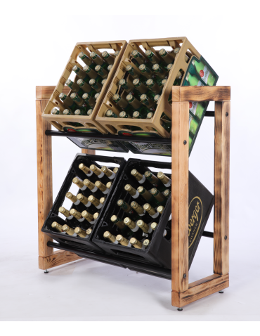 Regał na skrzynki na napoje piwo stojak 85x82cm METALOWE DRĄŻKI EKO - product 2