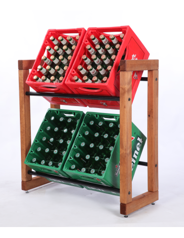 Regał na skrzynki na napoje piwo stojak 85x82cm METALOWE DRĄŻKI EKO - product 2