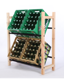 Regał na skrzynki na napoje piwo stojak 94,6x81,5cm METALOWE DRĄŻKI EKO - product 2