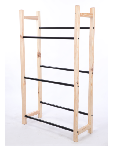 Stojaki na skrzynki - Drewniany stojak na skrzynki na napoje piwo regał METALOWE DRĄŻKI EKO 3p - product 3