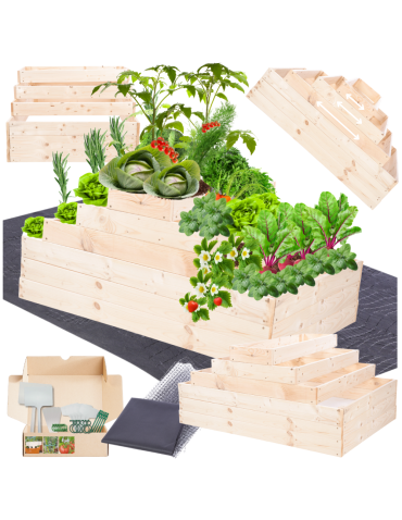 Grządka na warzywa regulowana skrzynie na warzywniak inspekt 54x117x100