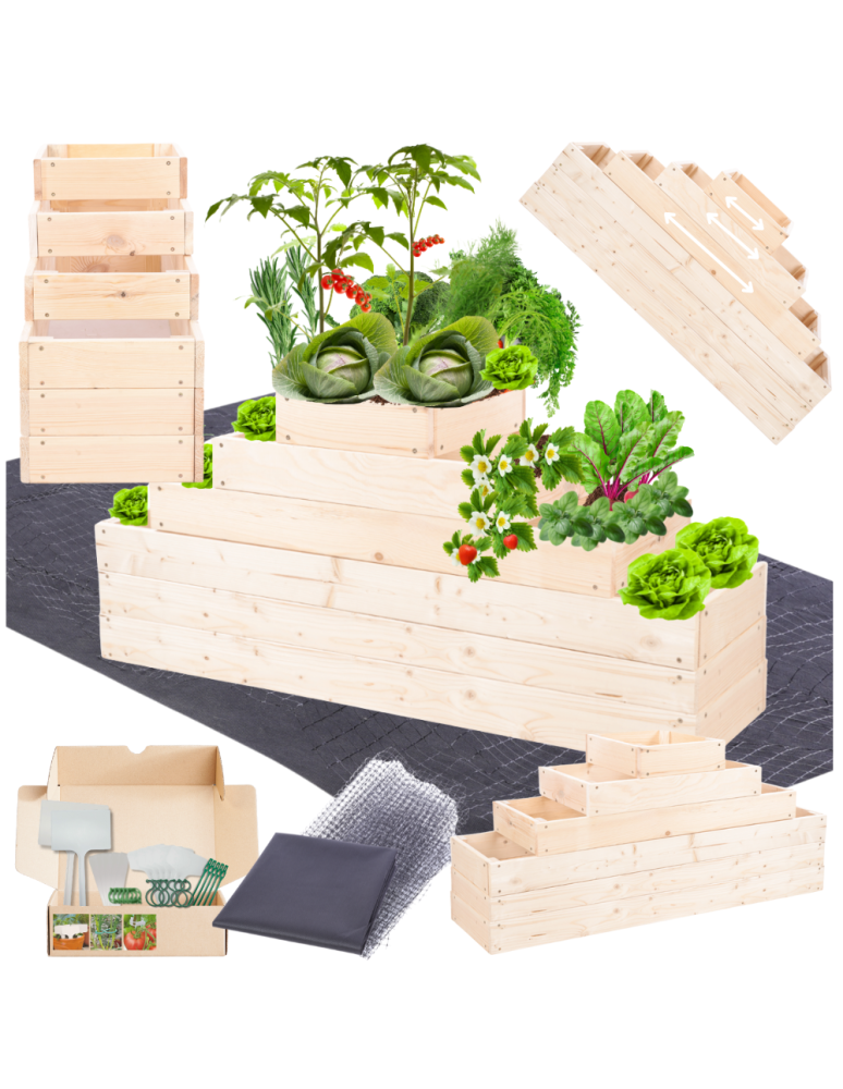 Grządki kaskadowe - Grządka na warzywa regulowana skrzynie na warzywniak inspekt 54x117x30 - product b2b.wamar.biz 1