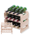Stojak na wino regał modułowy na butelki 3x4 but WĄSKI ECO BEZ NARZĘDZI