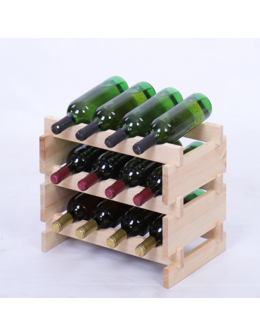 Stojak na wino regał modułowy na butelki 3x4 but WĄSKI ECO BEZ NARZĘDZI - product 2