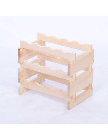 Modułowe stojaki do butelek RW11 - Stojak na wino regał modułowy na butelki 3x4 but WĄSKI ECO BEZ NARZĘDZI - produkt 3