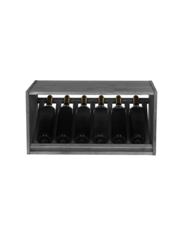 Skrzynkowe regały RW61 - Regał na wino modułowy stojak na wino szafka na butelki 5 butelek SKOŚNY - product 22