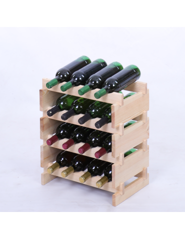 Stojak na wino regał modułowy na butelki 4x4 but WĄSKI ECO BEZ NARZĘDZI - produkt 2