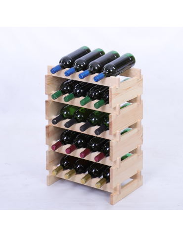 Stojak na wino regał modułowy na butelki 5x4 but BUDUJ JAK KLOCKI EKO - produkt 2
