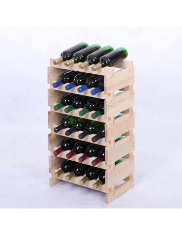 Stojak na wino regał modułowy na butelki 6x4 but BUDUJ JAK KLOCKI EKO - produkt 2