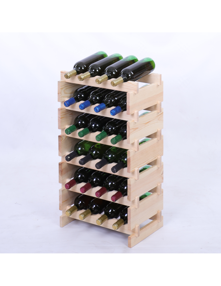 Modułowe stojaki do butelek RW11 - Stojak na wino regał modułowy na butelki 6x4 but BUDUJ JAK KLOCKI EKO - produkt b2b.wamar.biz 2