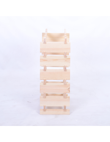 Modułowe stojaki do butelek RW11 - Stojak na wino regał modułowy na butelki 6x4 but BUDUJ JAK KLOCKI EKO - produkt 5