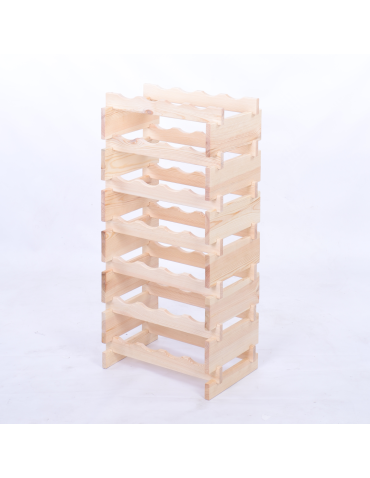 Modułowe stojaki do butelek RW11 - Stojak na wino regał modułowy na butelki 7x4 but BUDUJ JAK KLOCKI EKO - produkt 3