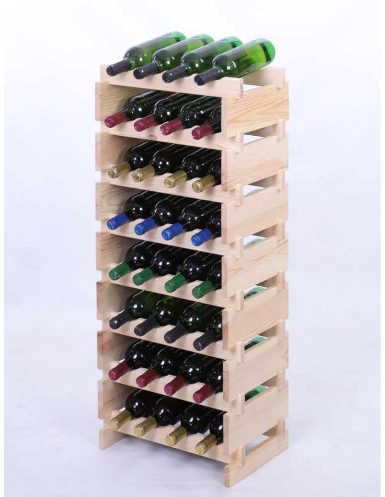 Modułowe stojaki do butelek RW11 - Stojak na wino regał modułowy na butelki 8x4 but WĄSKI ECO BEZ NARZĘDZI - product b2b.wamar.biz 2