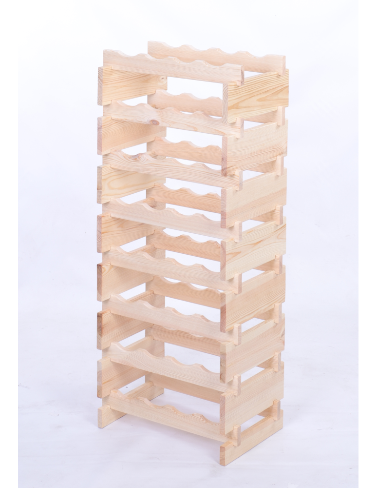 Modułowe stojaki do butelek RW11 - Stojak na wino regał modułowy na butelki 8x4 but WĄSKI ECO BEZ NARZĘDZI - product b2b.wamar.biz 3