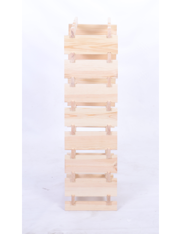 Modułowe stojaki do butelek RW11 - Stojak na wino regał modułowy na butelki 8x4 but WĄSKI ECO BEZ NARZĘDZI - product 5