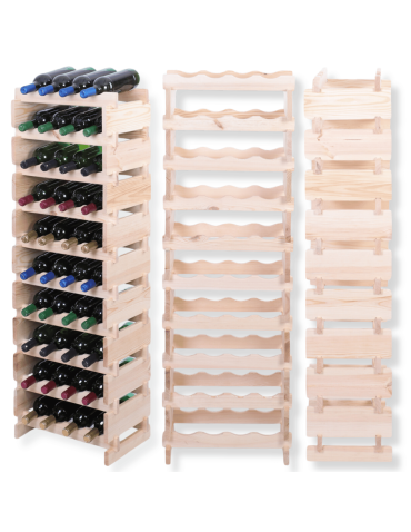 Stojak na wino regał modułowy na butelki 10x4 but DUŻY MONTAŻ BEZ NARZĘDZI