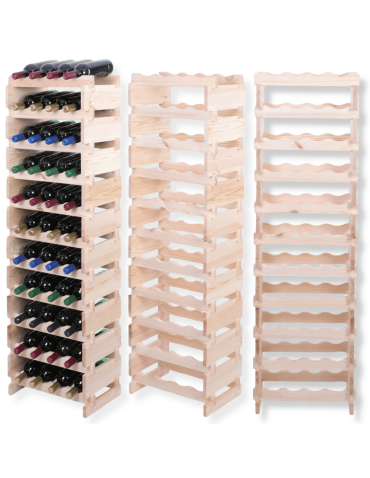 Stojak na wino regał modułowy na butelki 11x4 but DUŻY MONTAŻ BEZ NARZĘDZI