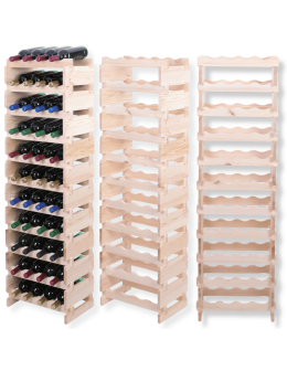 Stojak na wino regał modułowy na butelki 11x4 but DUŻY MONTAŻ BEZ NARZĘDZI