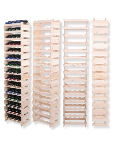 Stojak na wino regał modułowy na butelki 15x4 but WYSOKI BEZ NARZĘDZI