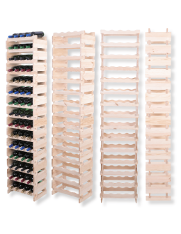 Stojak na wino regał modułowy na butelki 15x4 but WYSOKI BEZ NARZĘDZI