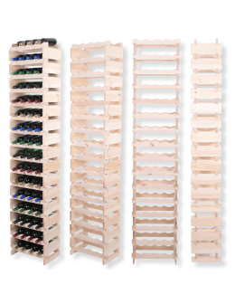 Stojak na wino regał modułowy na butelki 16x4 but WYSOKI BEZ NARZĘDZI