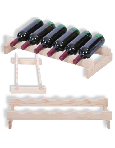 Stojak na butelki regał modułowy na wino 1x6 but POLSKI EKO BEZ NARZĘDZI