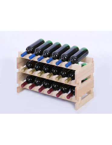 Stojak na butelki regał modułowy na wino 3x6 but POLSKI EKO BEZ NARZĘDZI - produkt 2