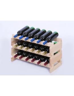 Stojak na butelki regał modułowy na wino 3x6 but POLSKI EKO BEZ NARZĘDZI - product 2