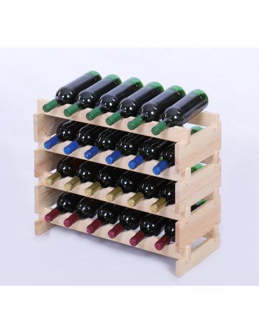 Stojak na butelki regał modułowy na wino 4x6 but POLSKI EKO BEZ NARZĘDZI - produkt 2