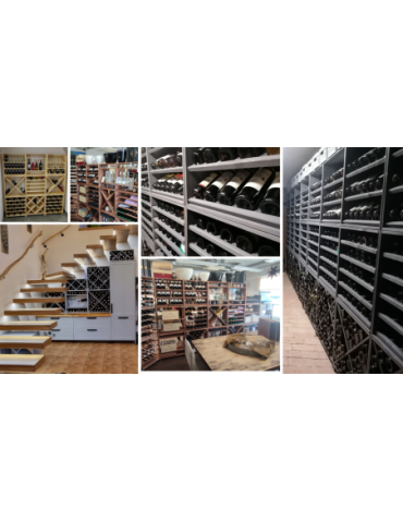 Skrzynkowe regały RW61 - Regał na wino modułowy stojak na wino szafka na butelki 32 butelki .:. - product 30