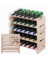 Stojak na butelki regał modułowy na wino 5x6 but BUDUJ JAK KLOCKI ECO