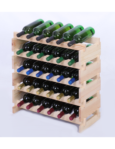 Stojak na butelki regał modułowy na wino 5x6 but BUDUJ JAK KLOCKI ECO - produkt 2