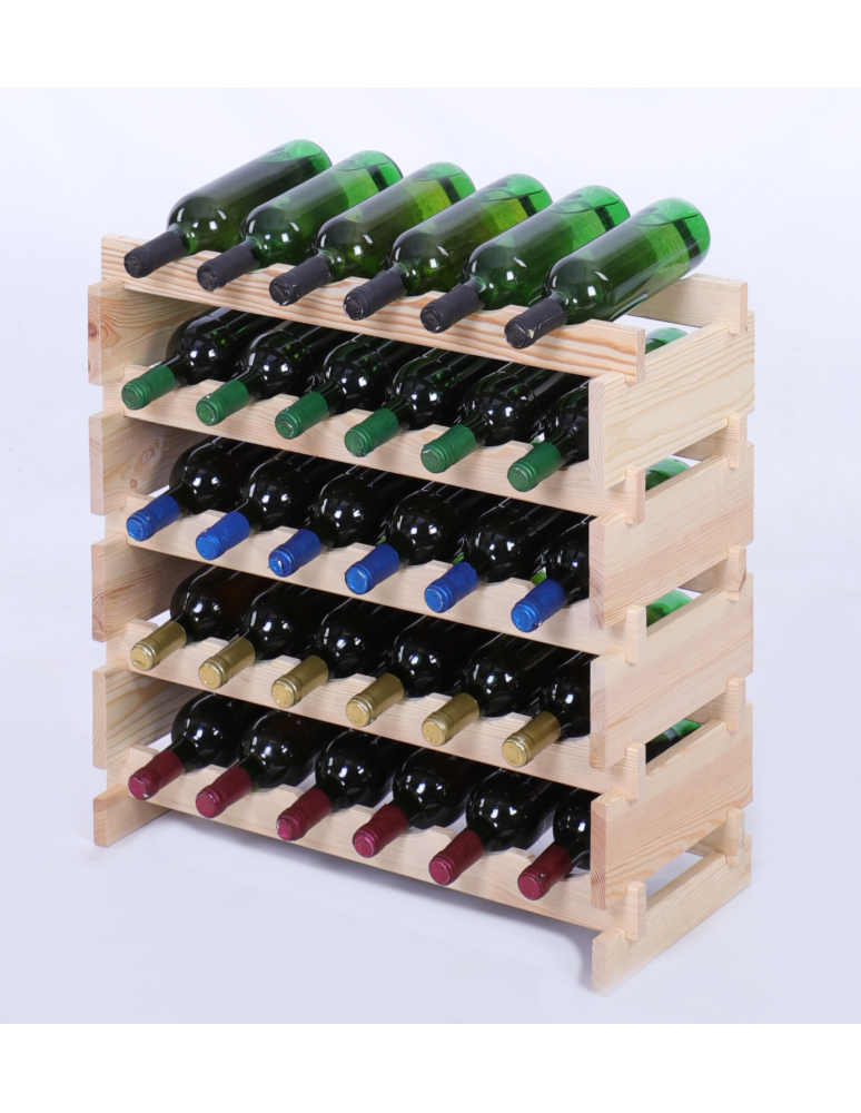 Modułowe stojaki do butelek RW11 - Stojak na butelki regał modułowy na wino 5x6 but BUDUJ JAK KLOCKI ECO - produkt b2b.wamar.biz 2