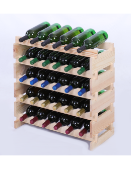 Stojak na butelki regał modułowy na wino 5x6 but BUDUJ JAK KLOCKI ECO - product 2