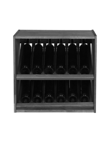 Skrzynkowe regały RW61 - Regał na wino stojak na wino szafka na butelki 12 butelek ukośne leżnie EKO - product 20
