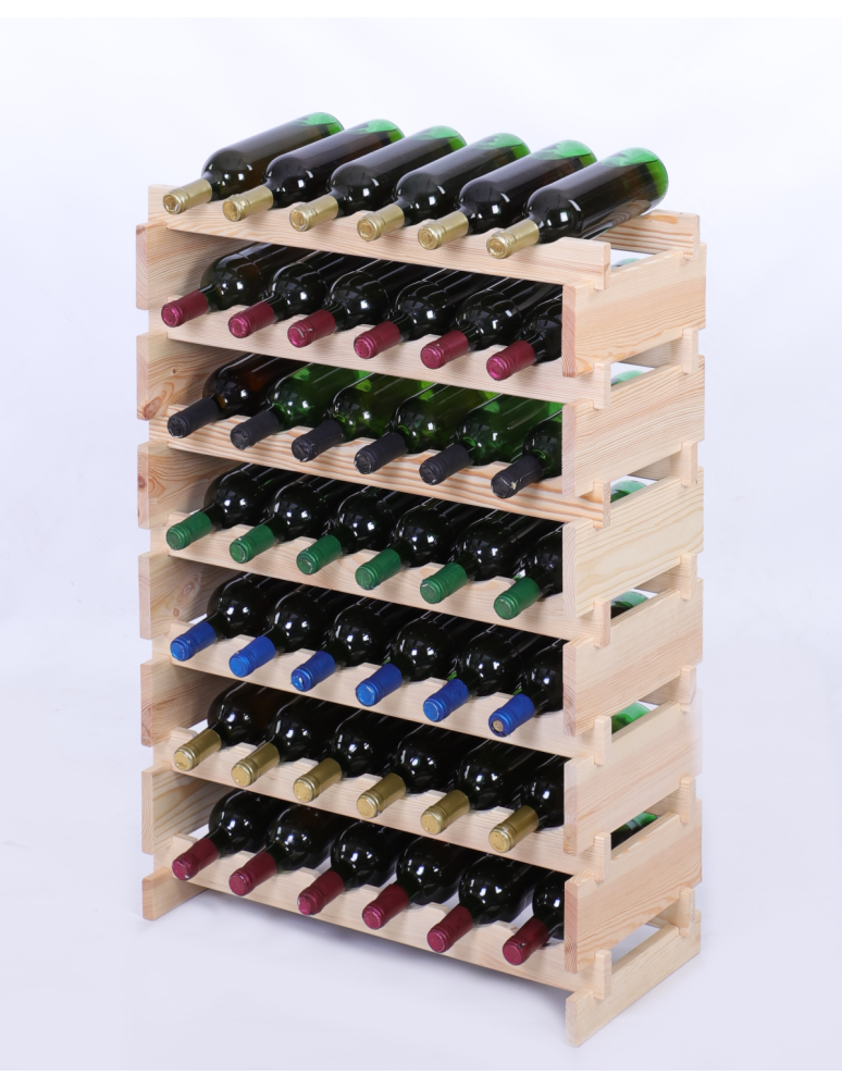 Modułowe stojaki do butelek RW11 - Stojak na butelki regał modułowy na wino 7x6 but BUDUJ JAK KLOCKI ECO - produkt b2b.wamar.biz 2