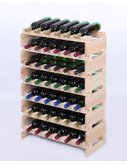 Stojak na butelki regał modułowy na wino 7x6 but BUDUJ JAK KLOCKI ECO - product 2