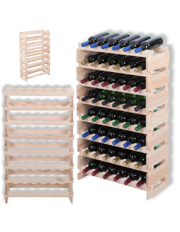 Stojak na butelki regał modułowy na wino 8x6 but POLSKI EKO BEZ NARZĘDZI