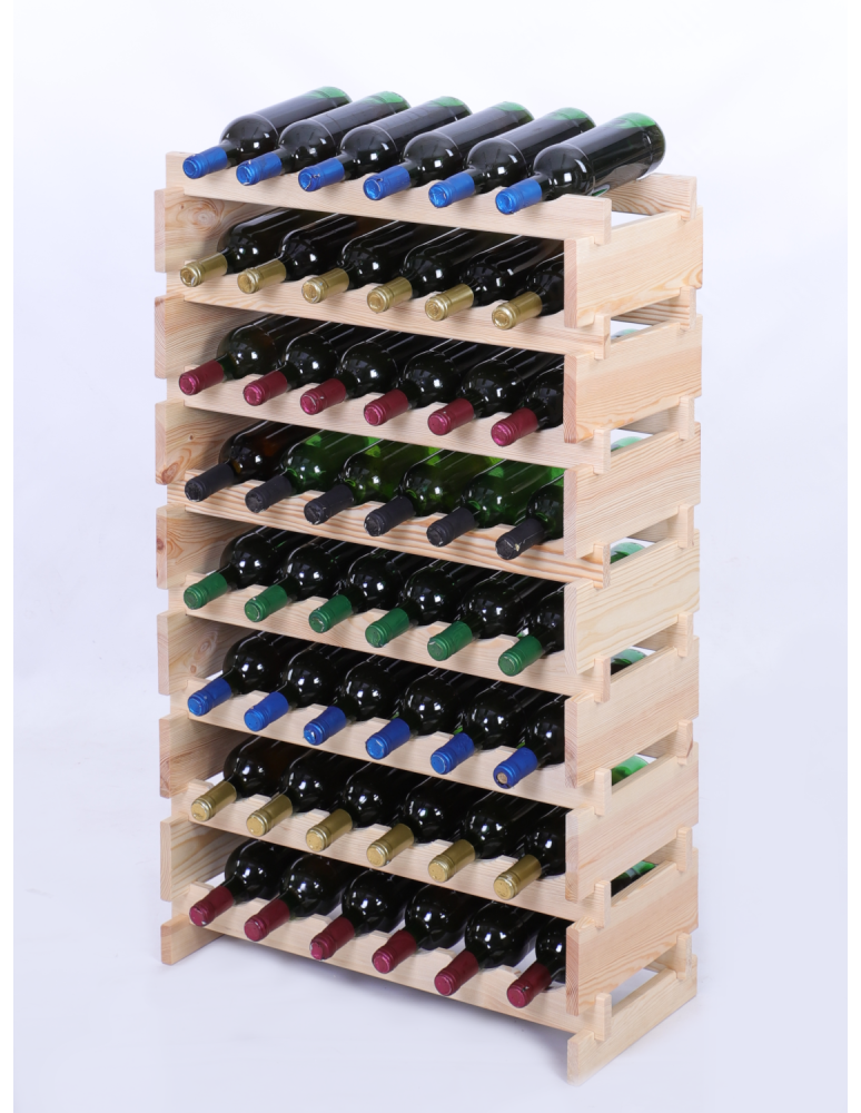 Modułowe stojaki do butelek RW11 - Stojak na butelki regał modułowy na wino 8x6 but POLSKI EKO BEZ NARZĘDZI - product b2b.wamar.biz 2