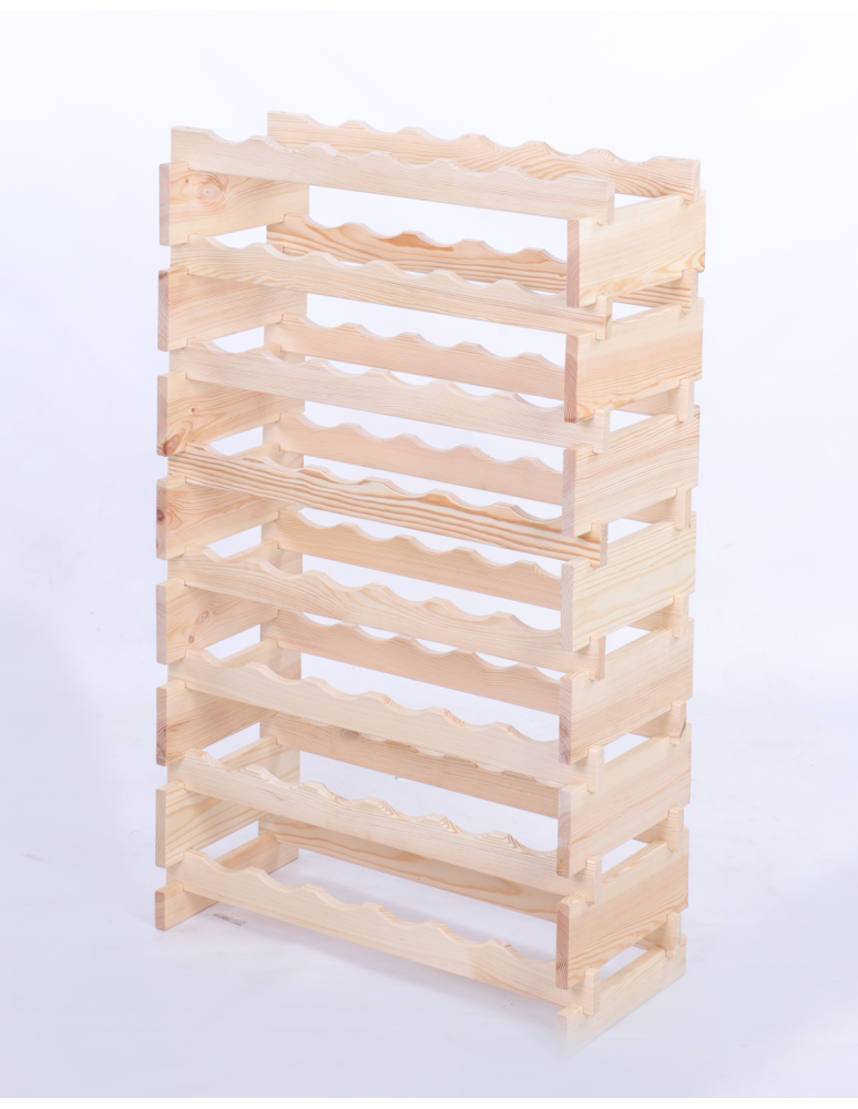 Modułowe stojaki do butelek RW11 - Stojak na butelki regał modułowy na wino 8x6 but POLSKI EKO BEZ NARZĘDZI - product b2b.wamar.biz 3